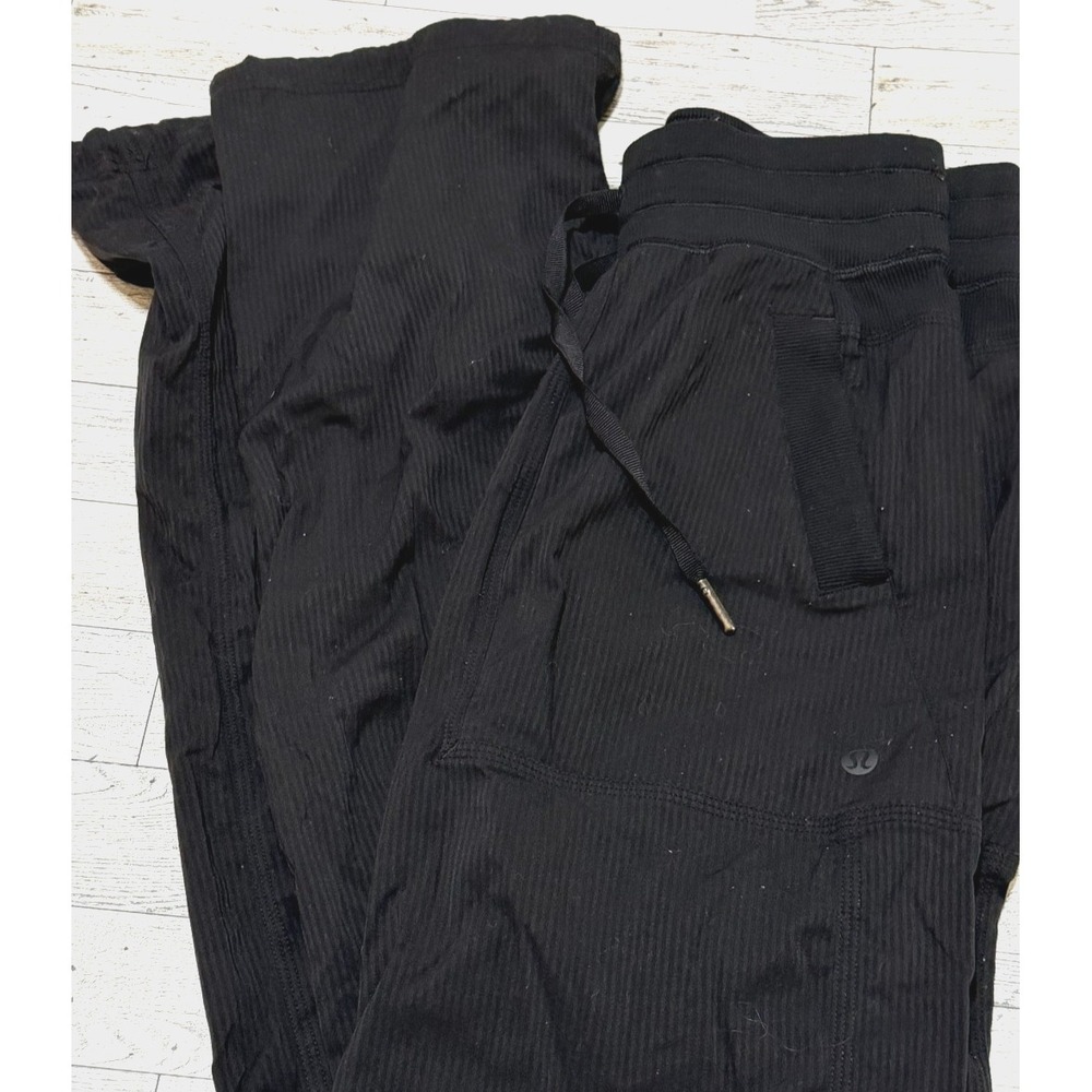 Lululemon Black Elastic Waist Draw String Dance Studio Jogger Pants Women's 0